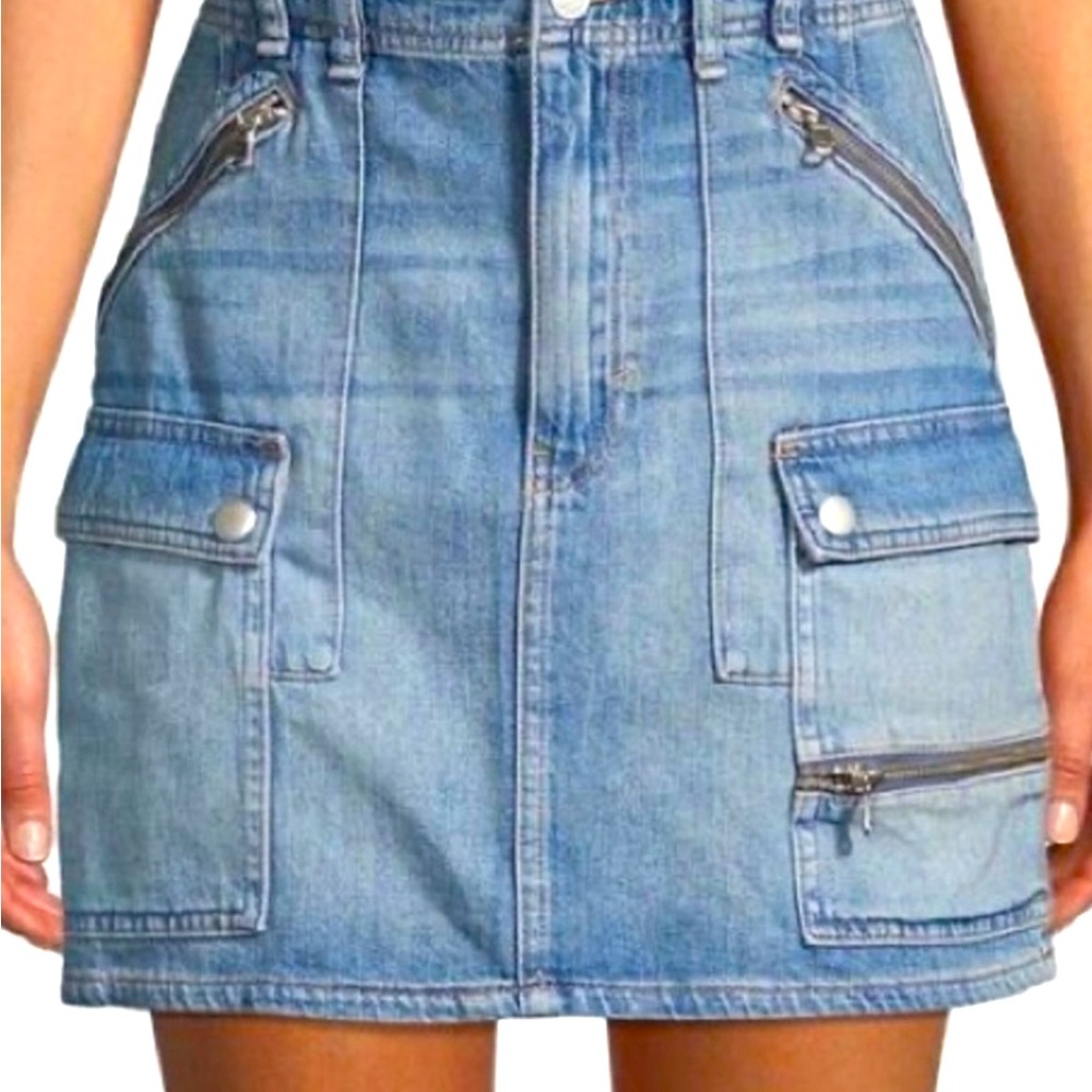 We the Free Denim Cargo Skirt 31 Free People